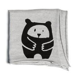 Minti Blanket Chubby Bear Grey/White